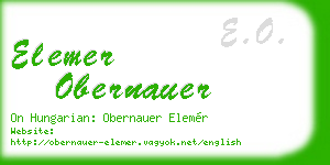 elemer obernauer business card